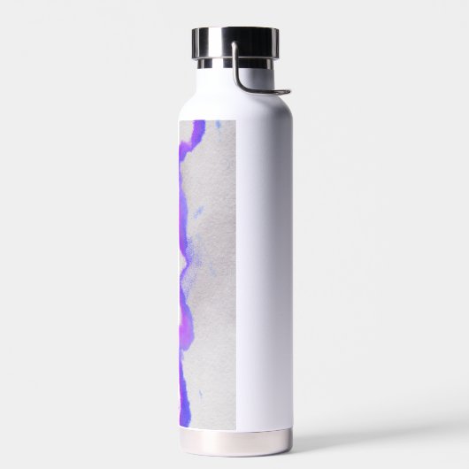 Paarse en roze Waterverf Abstract Waterfles (Links)