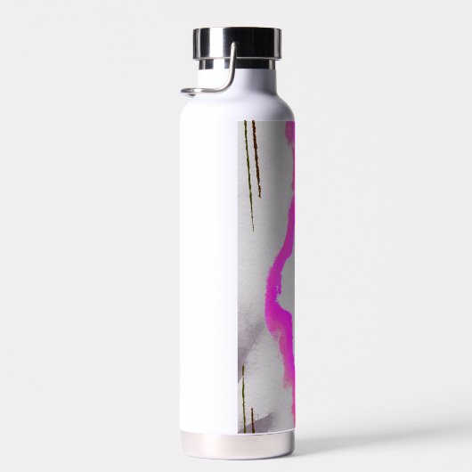 Paarse en roze Waterverf Abstract Waterfles (Rechts)