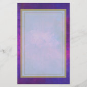 Paarse en roze Waterverf Achtergrond Briefpapier (Voorkant)