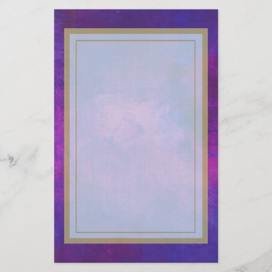 Paarse en roze Waterverf Achtergrond Briefpapier (Voorkant)