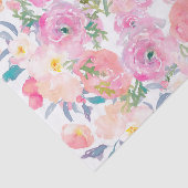 paarse en roze waterverf bloemen patroon tissuepapier (Detail)