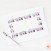 Paarse en roze waterverf bloemen Sticker (Envelop)