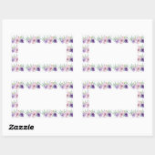 Paarse en roze waterverf bloemen Sticker (Vel)