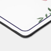 Paarse en roze waterverf floraal gepersonaliseerd bureaumat (Hoek)