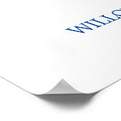 Paarse en roze Waterverf Flowers Weddenschap Welko Poster (Hoek)