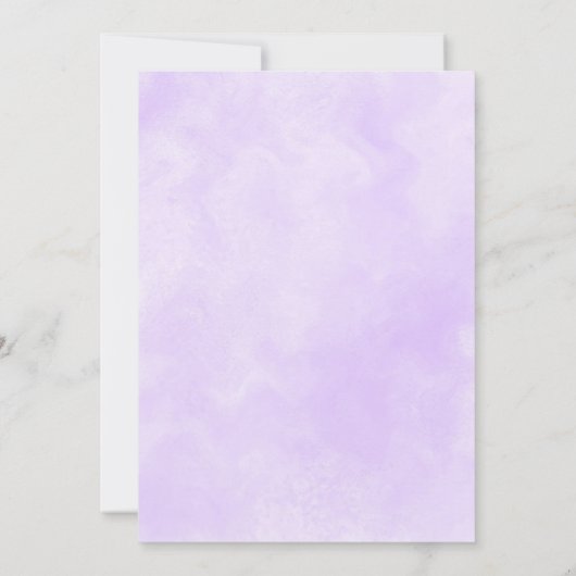 Paarse en roze Waterverf Lilacs Vrijgezellenfeest Kaart (Achterkant)