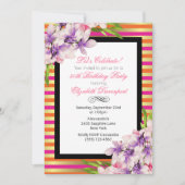 Paarse en roze Waterverf Magnolia Birthday Kaart (Voorkant)