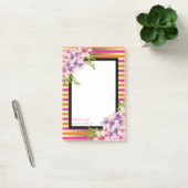 Paarse en roze Waterverf Magnolia Birthday Post-it® Notes (Kantoor)