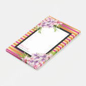 Paarse en roze Waterverf Magnolia Birthday Post-it® Notes (Schuin)