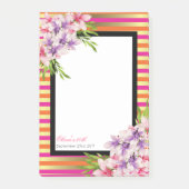 Paarse en roze Waterverf Magnolia Birthday Post-it® Notes (Voorkant)