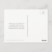 Paarse en roze Waterverf Magnolia Hartelijk dank Briefkaart (Achterkant)