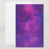 Paarse en roze Waterverf Scrapbook Background Briefpapier (Voorkant / Achterkant)