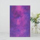 Paarse en roze Waterverf Scrapbook Background Briefpapier (Staand voorkant)