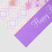 Paarse en roze weefselrestanten tissuepapier (Detail)