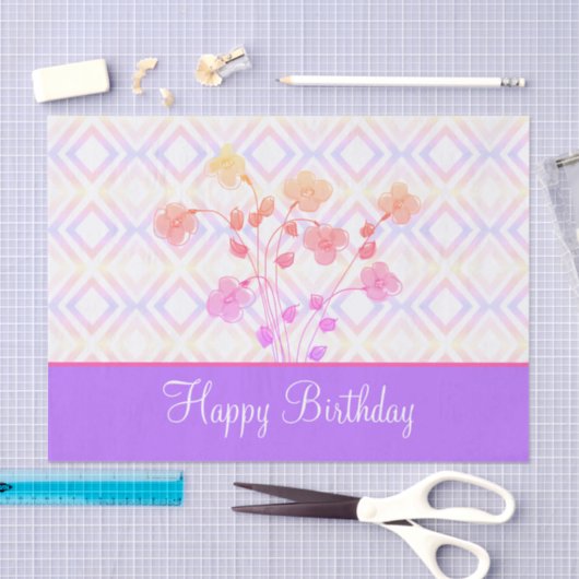 Paarse en roze weefselrestanten tissuepapier (Craft)