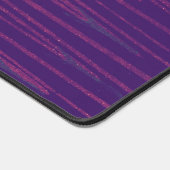 Paarse en Roze Wild Striped Desk Mat Pad (Hoek)