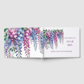 Paarse en Roze Wisteria Flower Wedding Gastenboek (Volledig)