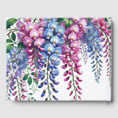 Paarse en Roze Wisteria Flower Wedding Gastenboek (Achterkant)