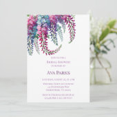 Paarse en roze Wisteria Vrijgezellenfeest Kaart (Staand voorkant)