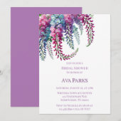 Paarse en roze Wisteria Vrijgezellenfeest Kaart (Voorkant / Achterkant)