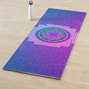 Paarse en roze Yantra Yogamat