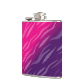 Paarse en roze Zebra Heupfles (Links)