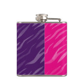 Paarse en roze Zebra Heupfles (Achterkant)