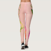 paarse en roze zoete erwt leggings (Achterkant)