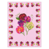 paarse en roze zoete erwt tafelkleed (Voorkant)