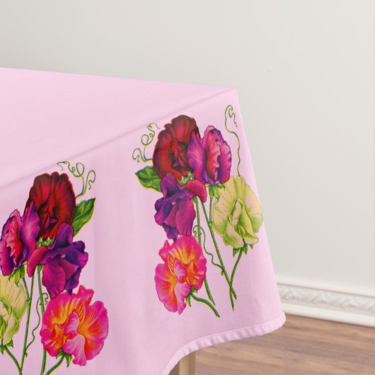 paarse en roze zoete erwt tafelkleed (Voorbeeld)