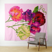 paarse en roze zoete erwt wandkleed (In Situ (horizontaal))