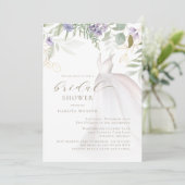 Paarse en Sage Green Wildflower Vrijgezellenfeest Kaart (Staand voorkant)