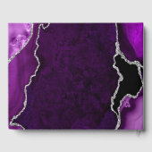 Paarse en Silver Agaat Marmer Verjaardag Gastenboek (Achterkant)