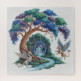 Paarse en Smaragd Heiligdom Legpuzzel