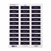 Paarse en spaarsterren Elegant Glamour Uitnodiging Etiket (Full Sheet)