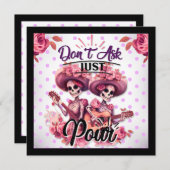 Paarse en  Suikerschedel Feestdagenkaart (Voorkant / Achterkant)