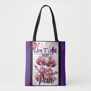 Paarse en Suikerschedel Tote Bag