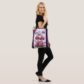 Paarse en Suikerschedel Tote Bag (Op model)