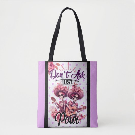 Paarse en  Suikerschedel Tote Bag (Voorkant)
