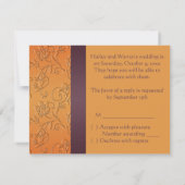 Paarse en Tangerine RSVP-kaart RSVP Kaartje (Achterkant)