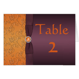 Paarse en Tangerine-tafelkaart