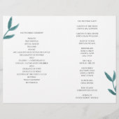 Paarse en turkooizen bloemen. Vouwprogramma voor b (Achterkant)