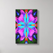 Paarse en turquoise Abstract Canvas Afdruk (Voorkant)