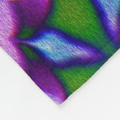 Paarse en turquoise Abstracte kunst Fleece Deken (Hoek)