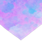 Paarse en Turquoise Aquarelspatten Korte Tafelloper (Hoek)