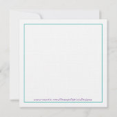 Paarse en Turquoise Bridal Shower Invitation - Tea Kaart (Achterkant)