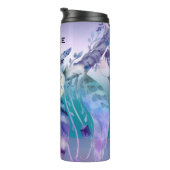 Paarse en turquoise droomvanger boho chic rustiek thermosbeker (Geroteerd rechts)