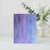 Paarse en Turquoise Fusion Briefkaart (Staand voorkant)
