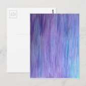 Paarse en Turquoise Fusion Briefkaart (Voorkant / Achterkant)