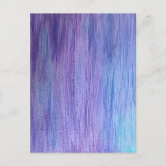 Paarse en Turquoise Fusion Briefkaart (Voorkant)